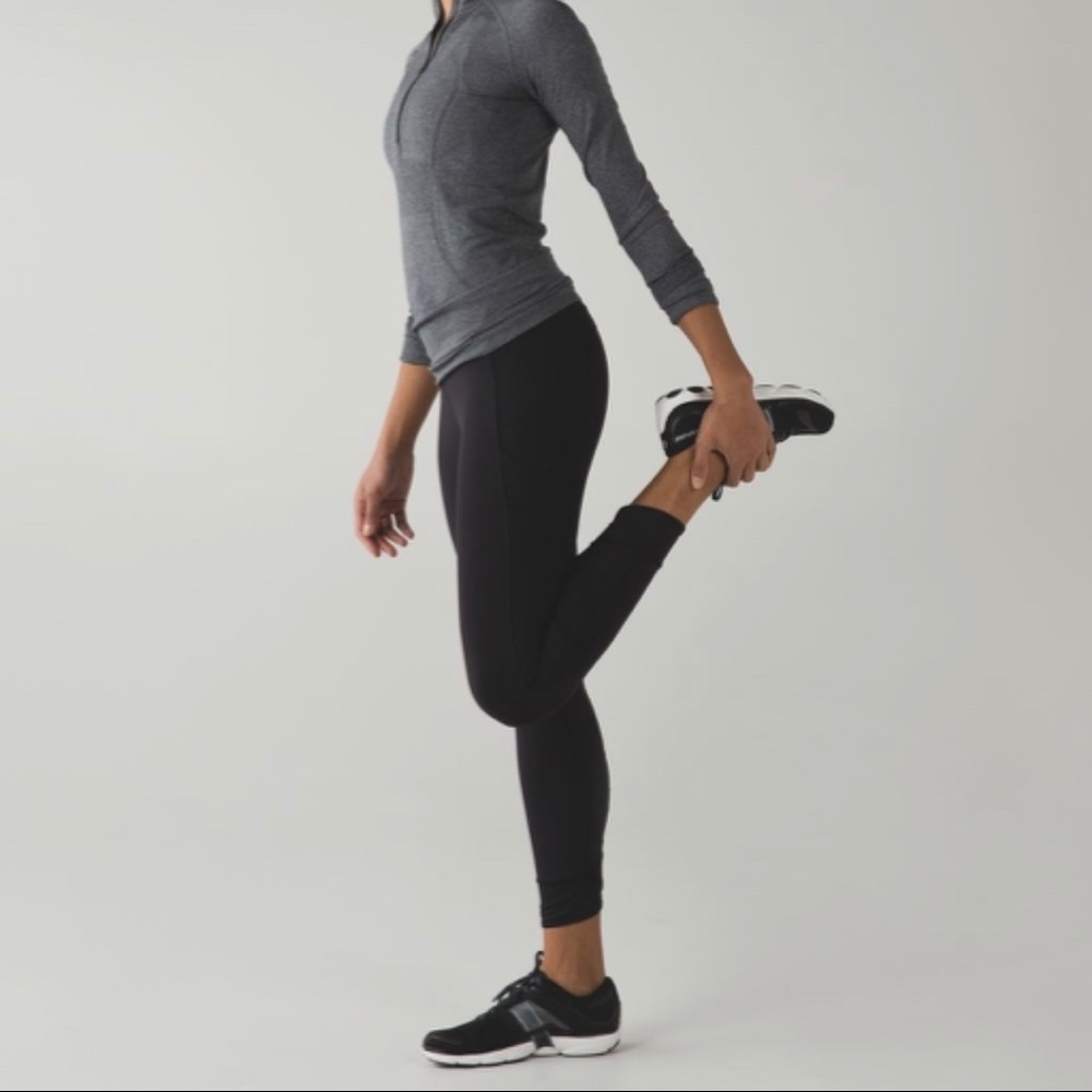 Lululemon Athletica Black Fresh Mesh Crop Leggings
